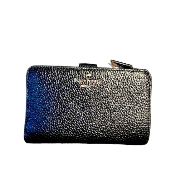 Authentic Kate Spade Lena Medium Bifold Wallet in Black Leather - PERFECT! $199 - Picture 4 of 4